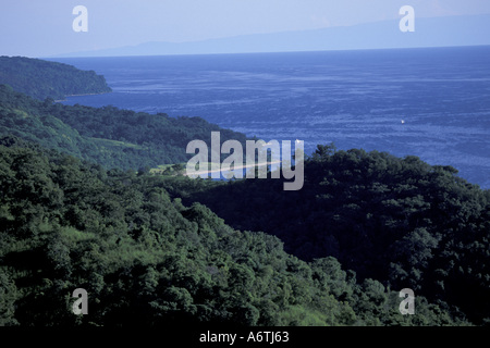 L'Afrique, Afrique de l'Est, la Tanzanie, le lac Tanganyika, vue de Gombe NP Banque D'Images