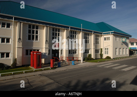 Le bureau de poste, bureau philatélique et de l'Hôtel de Ville, Stanley, Îles Falkland Banque D'Images