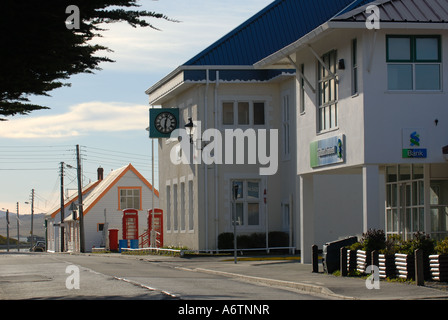 Scène de rue de Stanley, capitale des Malouines, l'Atlantique Sud Banque D'Images