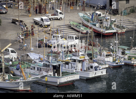 L'Asie, Japon, Honshu, Le Cap d'Izu Hanto, Irozaki, péninsule, du port de pêche Banque D'Images