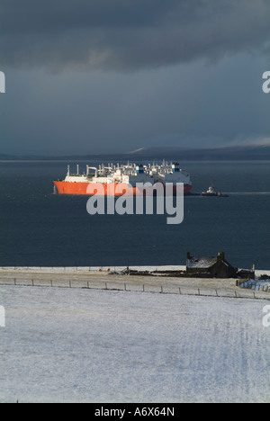 dh LIVRAISON de navires-citernes UK Excelsior et Excalibur premier navire au monde transfert de gaz liquide Scape Flow navires-citernes scotland Banque D'Images