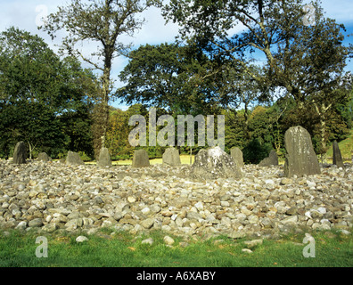 KILMARTIN GLEN BUTE ARGYLL SCOTLAND UK Octobre Templewood Stone Circle date de pierres pré 3000BC ont été ajoutés en 2000BC Banque D'Images