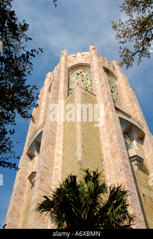 Edouard R Historique Sanctuaire et jardins clocher Bok Estate Lake Wales en Floride FL Banque D'Images