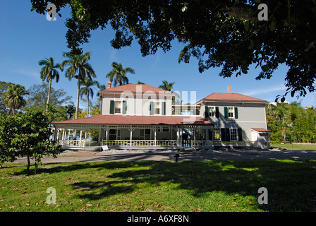 Le sud-ouest de Ft Myers FL Floride Fort Meyers Edison and Ford Winter Estates Seminole Lodge Banque D'Images