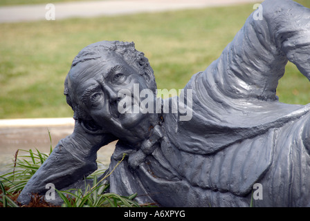 Rare statue d'amis de Thomas Edison et Henry Ford Harvey Firestone au Centennial Park Ft Fort Myers Florida FL Banque D'Images