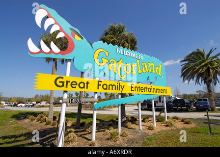 Gatorland à Kissimmee Orlando Disney Theme Park Area Florida-NOUS Banque D'Images