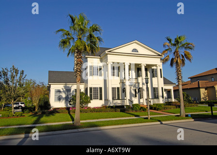 Maisons et quartiers de Celebration en Floride près de Kissimmee Orlando Disney Theme Park Area US Banque D'Images