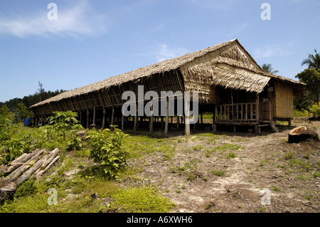 Maison longue traditionnelle Rungus Sabah Malaisie Banque D'Images