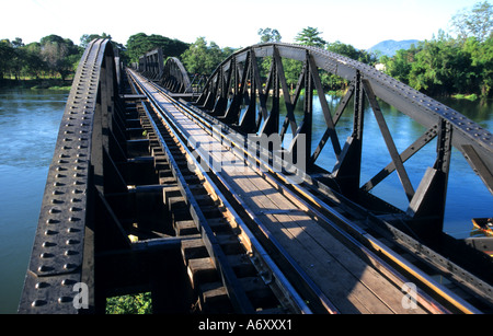 Pont Rivière Kwai Thaïlande Thai Train Railroad war Banque D'Images