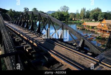 Pont Rivière Kwai Thaïlande Thai Train Railroad war Banque D'Images