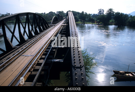 Pont Rivière Kwai Thaïlande Thai Train Railroad war Banque D'Images