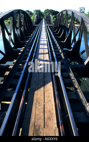 Pont Rivière Kwai Thaïlande Thai Train Railroad war Banque D'Images