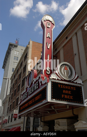 Davis Theatre dans le centre historique de la ville de Montgomery en Alabama AL Banque D'Images