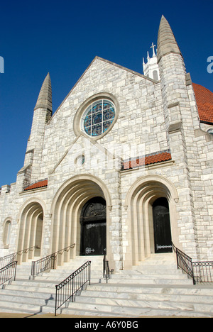 Première église baptiste fondée en 1829 dans le centre historique de la ville de Montgomery en Alabama AL Banque D'Images