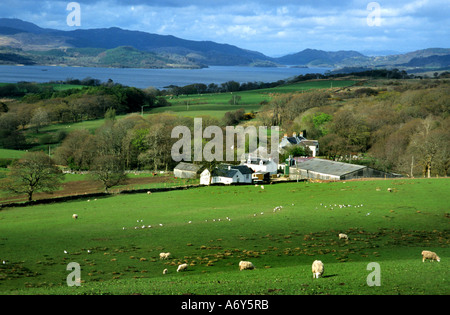 Agriculteur ferme Écosse Highlands Banque D'Images