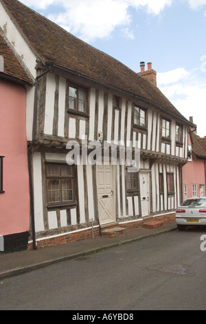 Maison bois à Lavenham Suffolk UK Banque D'Images