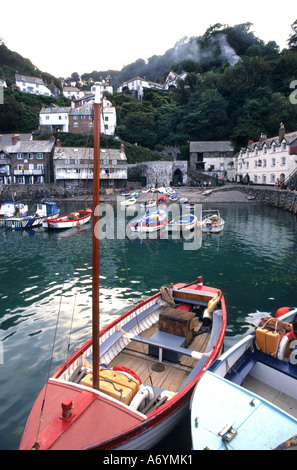 Clovelly est un village sur la côte nord du Devon, Angleterre près de Bideford. C'est une attraction touristique majeure, célèbre pour son histoire, Banque D'Images