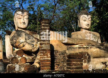 Thaïlande Kamphaeng Phet Wat Phra Sit Iriyabot post période classique de style Sukhothai Banque D'Images