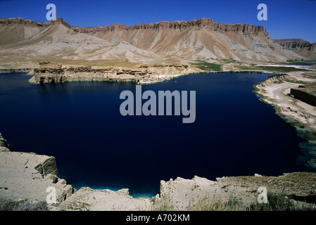 Je bande Zulfiqar le lac principal au Band E Amir Barrage du roi l'Afghanistan premier parc national créé en 1973 pour protéger les Banque D'Images