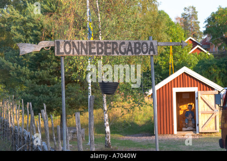 Lonneberga, un petit village suédois, rendu célèbre par l'histoire d'Astrid Lindgren d'Emil dans Lönneberga. Astrid Lindgren's mis Banque D'Images