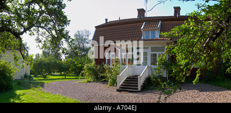 La naissance lieu maison d'Astrid Lindgren, où son père était un fermier. Nas. Ville Vimmerby Smaland région. La Suède, l'Europ Banque D'Images