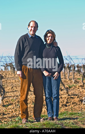 Jan et Caryl Panman Château Rives-Blanques. Limoux. Languedoc. Propriétaire viticulteur. La France. L'Europe. Vignoble. Banque D'Images