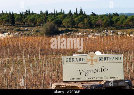 Domaine Gérard Bertrand, Chateau l'Hospitalet. La Clape. Languedoc. Le vignoble. La France. L'Europe. Banque D'Images