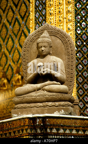 Wat Phra Kaew - Temple d'Emeraude - Grand Palace Bangkok Thaïlande Banque D'Images