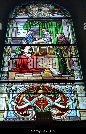 Montréal Canada vitraux de la cathédrale Banque D'Images