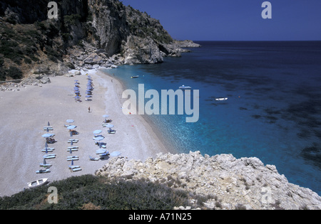 L'Europe, la Grèce. Karpathos, Dodecanese. Kyra Panagia beach. Banque D'Images