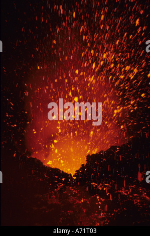 L'Italie, la Sicile, l'Etna, le 18 juillet Banque D'Images
