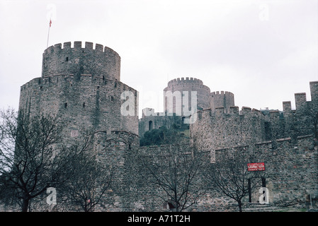 Géographie / voyages, Turquie, Istanbul, forteresse Rumeli Hisar, construite sous Mohammed II lors du siège de Constantinople 1452/1453, Banque D'Images