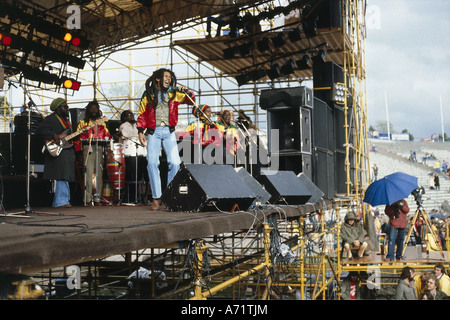 Marley, Bob, 6.2.1945 - 11.5.1981, musicien jamaïcain, pleine longueur, pendant les concerts, années 1970, années 1970, Robert Nesta Marley, musique, singi Banque D'Images