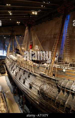 Le cuirassé du 17ème siècle bien conservé au musée Vasa Vasa à Stockholm est l'une des plus grandes attractions touristiques de la Suède Banque D'Images