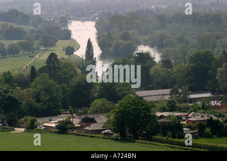 Paysage de l'Hambleden Estate et de la Tamise Banque D'Images