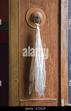 Entrée du monastère de Likir Ladakhis. Banque D'Images