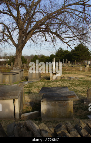 Cimetière de la ville de Franklin Tennessee USA Banque D'Images