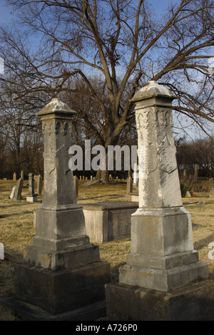 Cimetière de la ville de Franklin Tennessee USA Banque D'Images