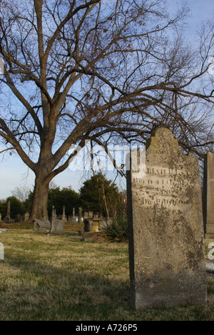 Cimetière de la ville de Franklin Tennessee USA Banque D'Images