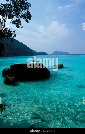 La Thaïlande, Surin, gitans de la mer au large de Ko Surin Tai Banque D'Images