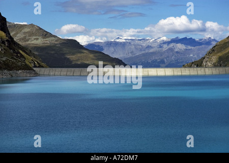 Lac de Barrage de Moiry Banque D'Images