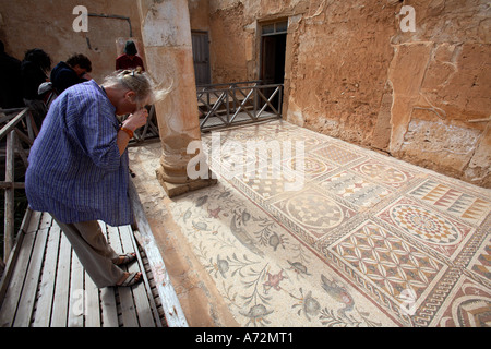 La villa romaine unique Silene près de Leptis Magna en Libye Banque D'Images