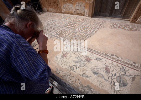 La villa romaine unique Silene près de Leptis Magna en Libye Banque D'Images