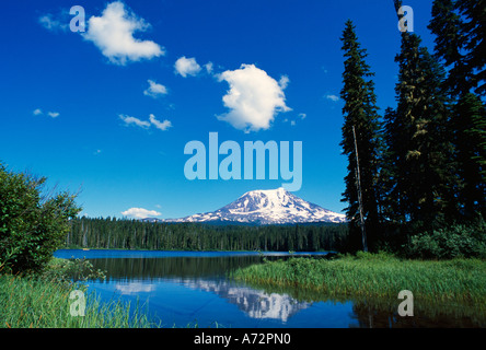 Takhlakh Lake Mont Adams Gifford Pinchot National Forest Banque D'Images