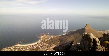 Vue depuis la montagne de la Table, Cape Town, Afrique du Sud Banque D'Images