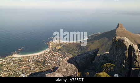 Vue depuis la montagne de la Table, Cape Town, Afrique du Sud Banque D'Images