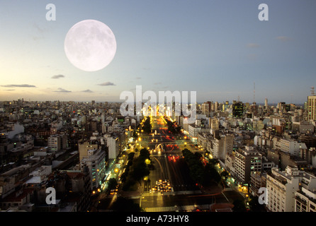 L'Amérique du Sud Argentine Buenos Aires av 9 de Julio Banque D'Images