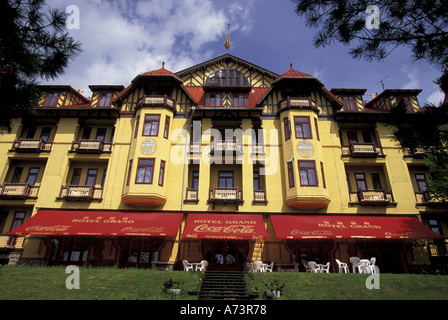 L'Europe, la Slovaquie, Hautes Tatras, Le Grand Hotel Stary Smokovec, dans mountain resort town Banque D'Images