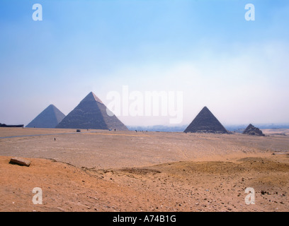 Pyramides de Gizeh en Egypte Banque D'Images