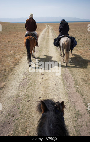 Guide touristique et de l'équitation Banque D'Images